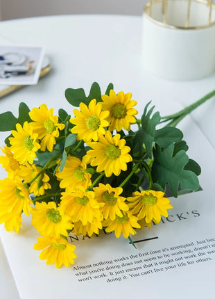 21 Heads Artificialflower Autumn Silk Daisy Bouquet Decor Vase Home