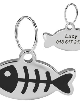 Cute Cat Tag Small Dog ID Tags Free Engraved Name Cats Kitten Name Tag