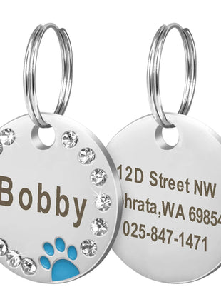 Cute Cat Tag Small Dog ID Tags Free Engraved Name Cats Kitten Name Tag