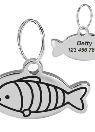 Cute Cat Tag Small Dog ID Tags Free Engraved Name Cats Kitten Name Tag