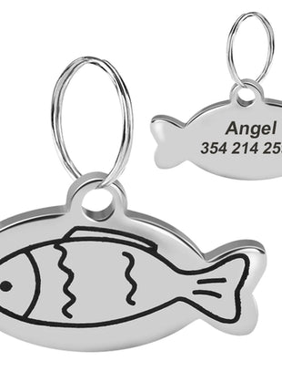 Cute Cat Tag Small Dog ID Tags Free Engraved Name Cats Kitten Name Tag