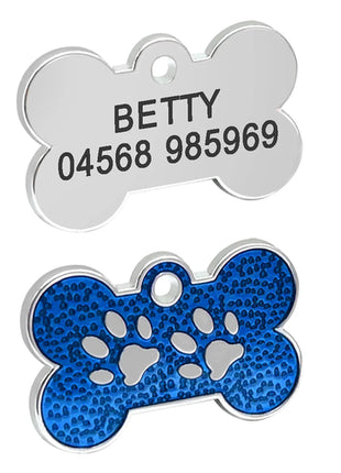 Personalized Dog Cat ID Tag Bling Rhinestone Puppy Kitten Name Tags