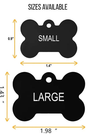 Personalized Pet ID Tag Dog Cat Nameplate Address Number Aluminum