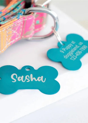 Personalized Pet ID Tag Dog Cat Nameplate Address Number Aluminum