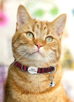 Personalized Printed Cat Collar Adjustable Kitten Puppy Collars With