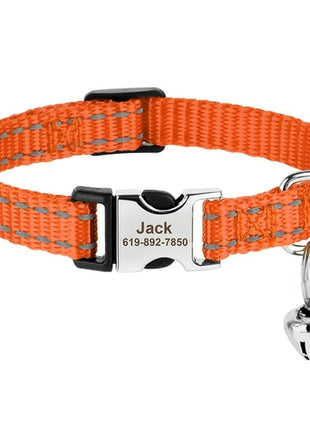 Personalized Printed Cat Collar Adjustable Kitten Puppy Collars With