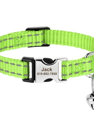Personalized Printed Cat Collar Adjustable Kitten Puppy Collars With