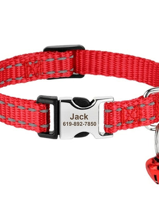 Personalized Printed Cat Collar Adjustable Kitten Puppy Collars With