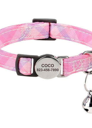 Personalized Printed Cat Collar Adjustable Kitten Puppy Collars With