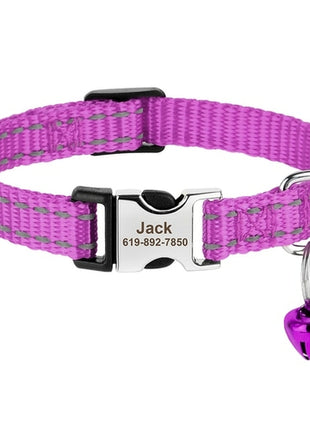 Personalized Printed Cat Collar Adjustable Kitten Puppy Collars With