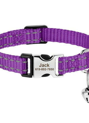 Personalized Printed Cat Collar Adjustable Kitten Puppy Collars With