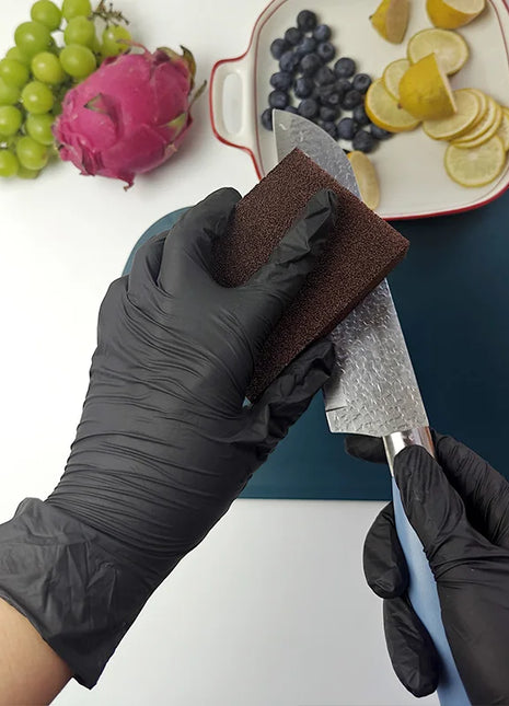 50/100PCS Black Nitrile Gloves Powder Free Waterproof Disposable