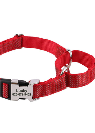Custom Dog Martingale Collar Nylon Reflective Dog Collars With