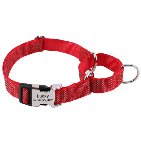 Custom Dog Martingale Collar Nylon Reflective Dog Collars With