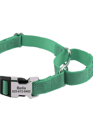 Custom Dog Martingale Collar Nylon Reflective Dog Collars With