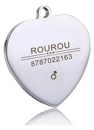 Free Engraving Pet ID Tag Stainless Steel Dog Cat Name Tags Collar