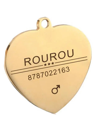 Free Engraving Pet ID Tag Stainless Steel Dog Cat Name Tags Collar