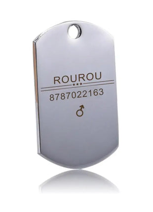Free Engraving Pet ID Tag Stainless Steel Dog Cat Name Tags Collar