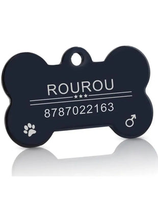 Free Engraving Pet ID Tag Stainless Steel Dog Cat Name Tags Collar