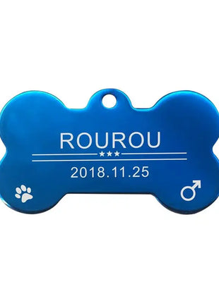 Free Engraving Pet ID Tag Stainless Steel Dog Cat Name Tags Collar