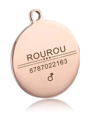 Free Engraving Pet ID Tag Stainless Steel Dog Cat Name Tags Collar