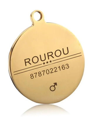 Free Engraving Pet ID Tag Stainless Steel Dog Cat Name Tags Collar