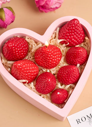 3D Strawberry Aromatherapy Candle Silicone Mold DIY Handmade Romantic