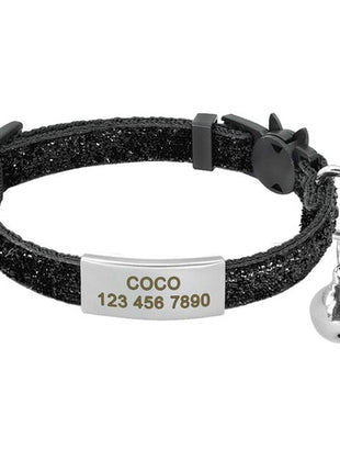 Personalized 1cm Width Cat Collar with Bell Safe Breakaway Cats