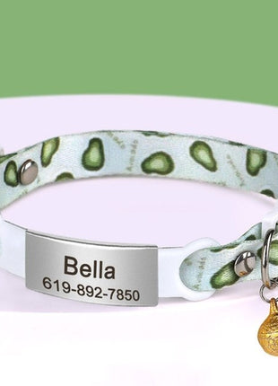 Personalized 1cm Width Cat Collar with Bell Safe Breakaway Cats