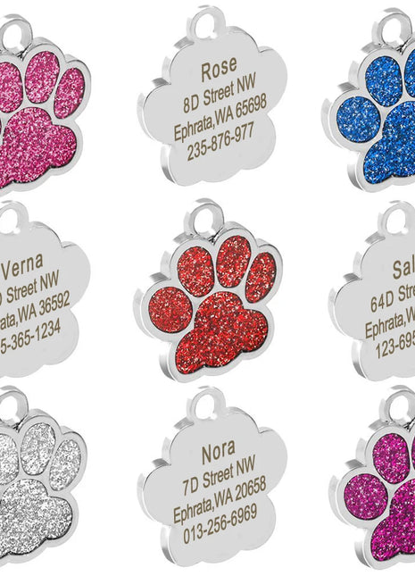 Personalized Dog Tags Engraved Cat Puppy Pet ID Name Collar Tag
