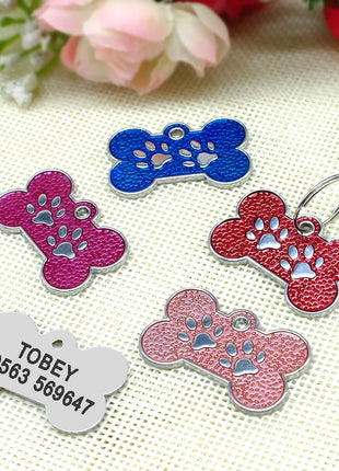 Personalized Dog Tags Engraved Cat Puppy Pet ID Name Collar Tag