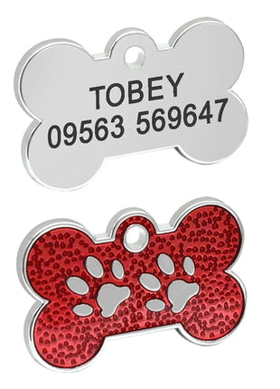 Personalized Dog Tags Engraved Cat Puppy Pet ID Name Collar Tag