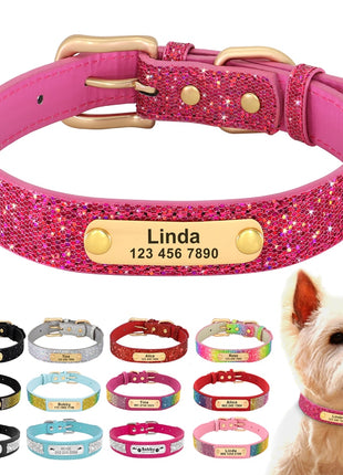 Personalized Dog Collar Bling Customized Anti lost Pet ID Collar