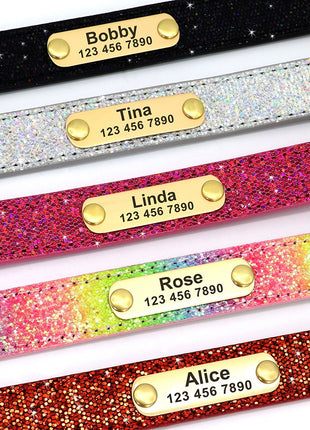 Personalized Dog Collar Bling Customized Anti lost Pet ID Collar
