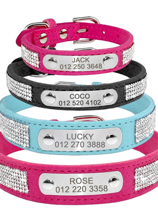 Personalized Dog Collar Bling Customized Anti lost Pet ID Collar