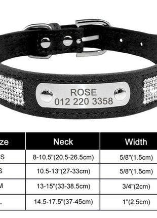 Personalized Dog Collar Bling Customized Anti lost Pet ID Collar
