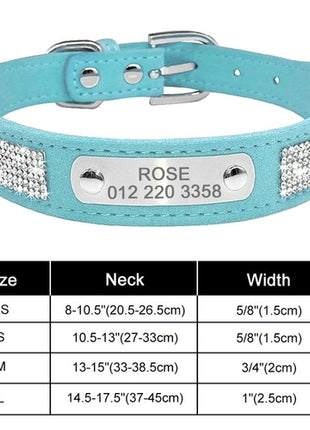 Personalized Dog Collar Bling Customized Anti lost Pet ID Collar