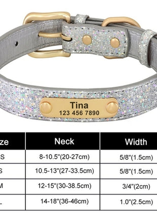 Personalized Dog Collar Bling Customized Anti lost Pet ID Collar