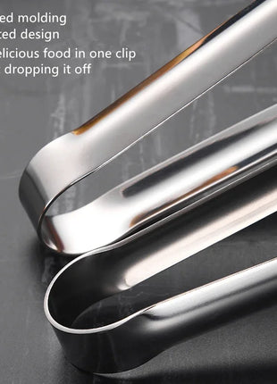 Stainless Steel Grill Tongs Food Clip BBQ Steak Clip Bread Tong