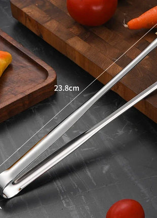 Stainless Steel Grill Tongs Food Clip BBQ Steak Clip Bread Tong