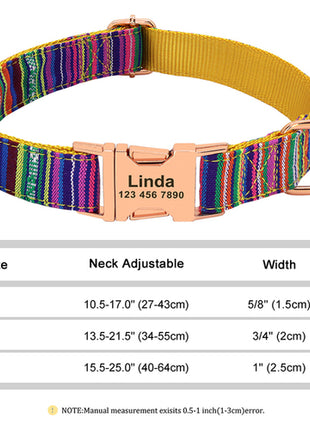 Custom Large Dog Collar Cute Print Personalized Pet Collar Nylon Puppy