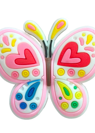 1Pcs PVC Pink Heart Shoe Charms Cute Animal Shoe Decorations Pins for