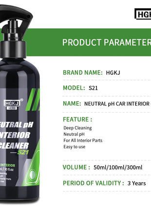 Car Interior Cleaner Agent Ceiling Cleaner Leather Flannel Woven