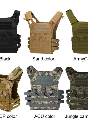 Tactical Vest Waterproof Outdoor Body Armor Lightweight JPC Molle