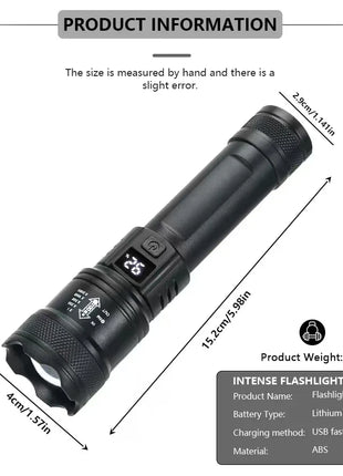 High Power Led Flashlight Self Defense Tools Usb Rechargeable