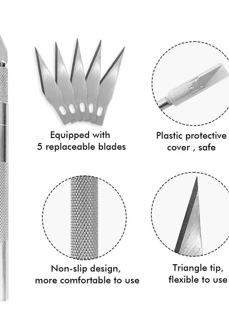Car Film Wrap Tool Kit Vinyl Spatula Vinyl Scraper Cutter for Vehicle