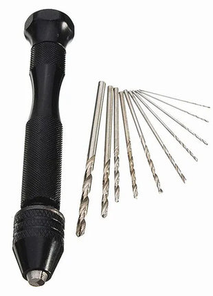 Mini Tool Set with Black Hand Twist Drill 10Pcs Fried Dough Twists