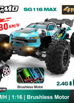 SG116MAX 80KM/H High Speed RC Car Brushless 4WD Off-Road Drift Remote
