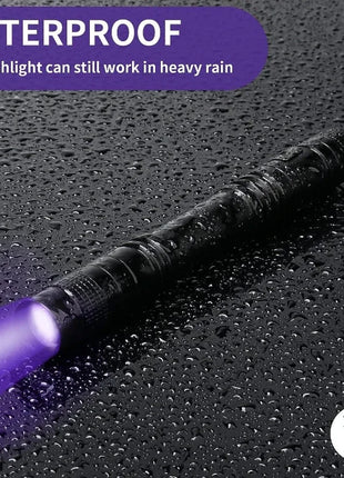 UV Flashlight 395nm Ultraviolet Torch With Pen Clip Portable AAA
