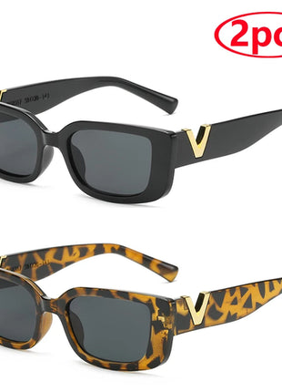Fashion Rectangle Sunglasses Women Luxury Brand Vintage Small Frame